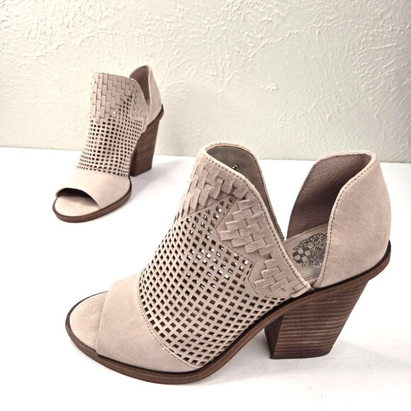 Vince Camuto Cream Ankle Booties - Picture 1 of 11